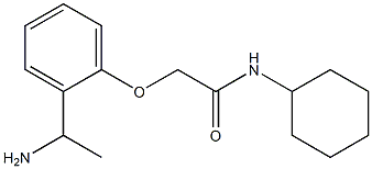 2-[2-(1-aminoethyl)phenoxy]-N-cyclohexylacetamide Struktur