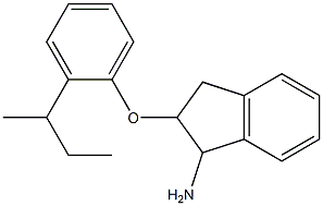 2-[2-(butan-2-yl)phenoxy]-2,3-dihydro-1H-inden-1-amine Struktur