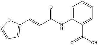 2-[3-(furan-2-yl)prop-2-enamido]benzoic acid Struktur