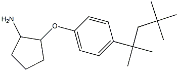 2-[4-(2,4,4-trimethylpentan-2-yl)phenoxy]cyclopentan-1-amine Struktur