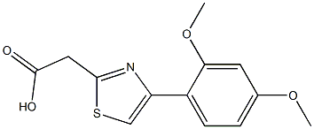 2-[4-(2,4-dimethoxyphenyl)-1,3-thiazol-2-yl]acetic acid Struktur