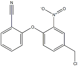 2-[4-(chloromethyl)-2-nitrophenoxy]benzonitrile Struktur