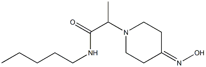 2-[4-(hydroxyimino)piperidin-1-yl]-N-pentylpropanamide Struktur