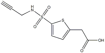 2-[5-(prop-2-yn-1-ylsulfamoyl)thiophen-2-yl]acetic acid Struktur