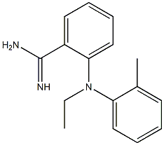 2-[ethyl(2-methylphenyl)amino]benzene-1-carboximidamide Struktur