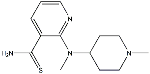 2-[methyl(1-methylpiperidin-4-yl)amino]pyridine-3-carbothioamide Struktur