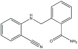 2-{[(2-cyanophenyl)amino]methyl}benzamide Struktur