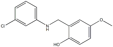 2-{[(3-chlorophenyl)amino]methyl}-4-methoxyphenol Struktur