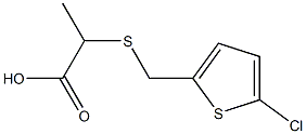 2-{[(5-chlorothien-2-yl)methyl]thio}propanoic acid Struktur