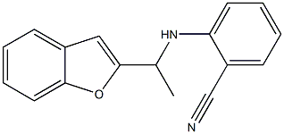 2-{[1-(1-benzofuran-2-yl)ethyl]amino}benzonitrile Struktur