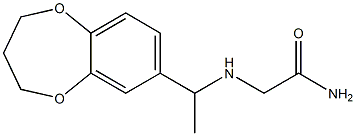 2-{[1-(3,4-dihydro-2H-1,5-benzodioxepin-7-yl)ethyl]amino}acetamide Struktur