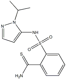 2-{[1-(propan-2-yl)-1H-pyrazol-5-yl]sulfamoyl}benzene-1-carbothioamide Struktur