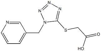 2-{[1-(pyridin-3-ylmethyl)-1H-1,2,3,4-tetrazol-5-yl]sulfanyl}acetic acid Struktur