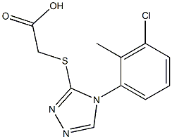 2-{[4-(3-chloro-2-methylphenyl)-4H-1,2,4-triazol-3-yl]sulfanyl}acetic acid Struktur