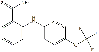 2-{[4-(trifluoromethoxy)phenyl]amino}benzene-1-carbothioamide Struktur