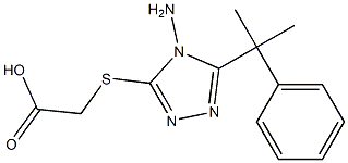 2-{[4-amino-5-(2-phenylpropan-2-yl)-4H-1,2,4-triazol-3-yl]sulfanyl}acetic acid Struktur