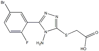 2-{[4-amino-5-(5-bromo-2-fluorophenyl)-4H-1,2,4-triazol-3-yl]sulfanyl}acetic acid Struktur