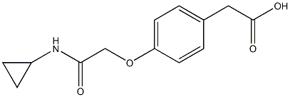 2-{4-[(cyclopropylcarbamoyl)methoxy]phenyl}acetic acid Struktur