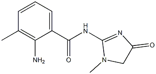 2-amino-3-methyl-N-(1-methyl-4-oxo-4,5-dihydro-1H-imidazol-2-yl)benzamide Struktur