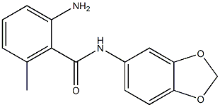 2-amino-N-(2H-1,3-benzodioxol-5-yl)-6-methylbenzamide Struktur