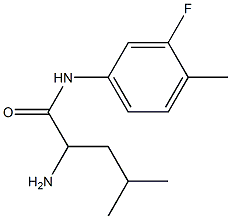 2-amino-N-(3-fluoro-4-methylphenyl)-4-methylpentanamide Struktur