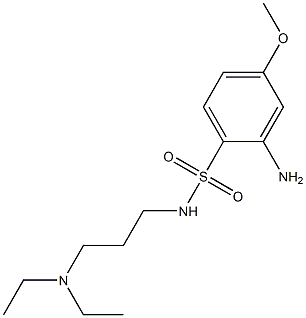 2-amino-N-[3-(diethylamino)propyl]-4-methoxybenzene-1-sulfonamide Struktur