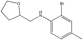 2-bromo-4-methyl-N-(oxolan-2-ylmethyl)aniline Struktur