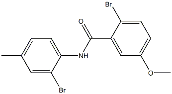 2-bromo-N-(2-bromo-4-methylphenyl)-5-methoxybenzamide Struktur