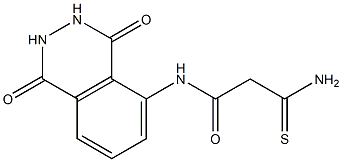 2-carbamothioyl-N-(1,4-dioxo-1,2,3,4-tetrahydrophthalazin-5-yl)acetamide Struktur