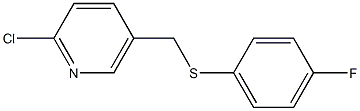 2-chloro-5-{[(4-fluorophenyl)sulfanyl]methyl}pyridine Struktur