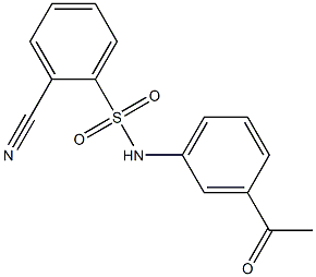 2-cyano-N-(3-acetylphenyl)benzene-1-sulfonamide Struktur