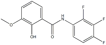 2-hydroxy-3-methoxy-N-(2,3,4-trifluorophenyl)benzamide Struktur