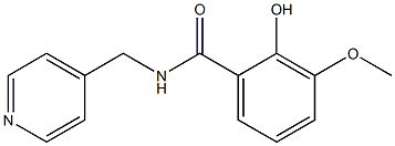 2-hydroxy-3-methoxy-N-(pyridin-4-ylmethyl)benzamide Struktur