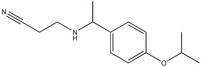 3-({1-[4-(propan-2-yloxy)phenyl]ethyl}amino)propanenitrile Struktur