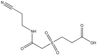 3-({2-[(2-cyanoethyl)amino]-2-oxoethyl}sulfonyl)propanoic acid Struktur