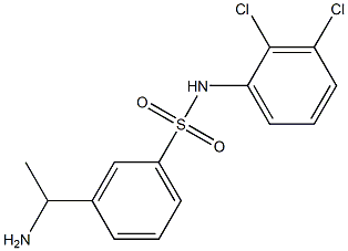 3-(1-aminoethyl)-N-(2,3-dichlorophenyl)benzene-1-sulfonamide Struktur