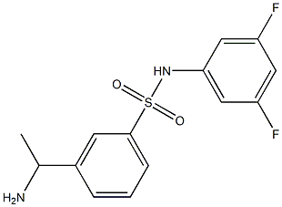 3-(1-aminoethyl)-N-(3,5-difluorophenyl)benzene-1-sulfonamide Struktur