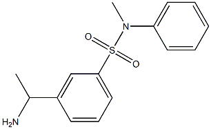 3-(1-aminoethyl)-N-methyl-N-phenylbenzene-1-sulfonamide Struktur