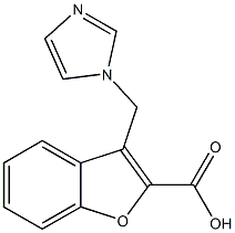 3-(1H-imidazol-1-ylmethyl)-1-benzofuran-2-carboxylic acid Struktur