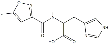 3-(1H-imidazol-4-yl)-2-[(5-methyl-1,2-oxazol-3-yl)formamido]propanoic acid Struktur