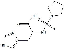 3-(1H-imidazol-4-yl)-2-[(pyrrolidine-1-sulfonyl)amino]propanoic acid Struktur