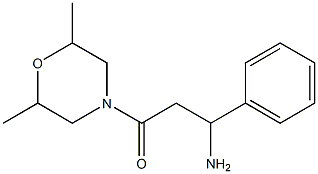 3-(2,6-dimethylmorpholin-4-yl)-3-oxo-1-phenylpropan-1-amine Struktur