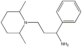 3-(2,6-dimethylpiperidin-1-yl)-1-phenylpropan-1-amine Struktur