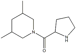 3,5-dimethyl-1-(pyrrolidin-2-ylcarbonyl)piperidine Struktur