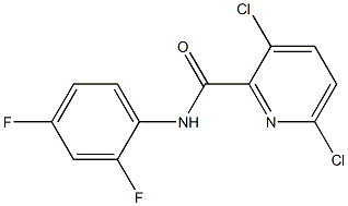 3,6-dichloro-N-(2,4-difluorophenyl)pyridine-2-carboxamide Struktur