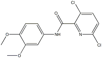 3,6-dichloro-N-(3,4-dimethoxyphenyl)pyridine-2-carboxamide Struktur