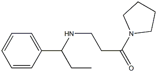 3-[(1-phenylpropyl)amino]-1-(pyrrolidin-1-yl)propan-1-one Struktur