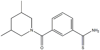 3-[(3,5-dimethylpiperidin-1-yl)carbonyl]benzenecarbothioamide Struktur