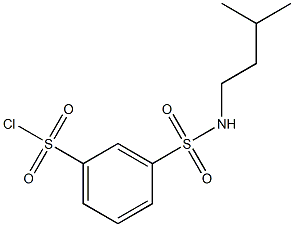 3-[(3-methylbutyl)sulfamoyl]benzene-1-sulfonyl chloride Struktur