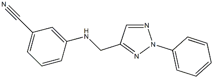 3-{[(2-phenyl-2H-1,2,3-triazol-4-yl)methyl]amino}benzonitrile Struktur